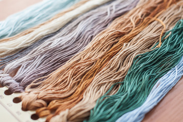 Set of colored threads