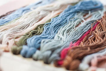 Set of colored threads