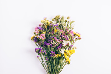 Bouquet of multicolored wildflowers