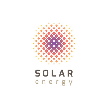 Solar Energy Company Logotype Concept. Vector.