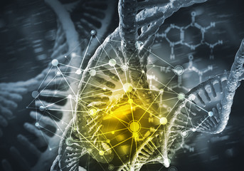 DNA molecules background