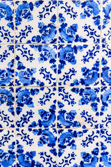 Azulejos, Portugal, detail, blue color

