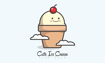 Cute Ice Cream Icon © GBW