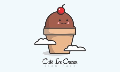 Cute Ice Cream Icon © GBW