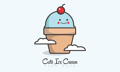 Cute Ice Cream Icon © GBW