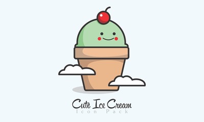 Cute Ice Cream Icon © GBW