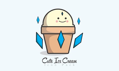 Cute Ice Cream Icon © GBW
