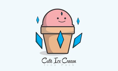 Cute Ice Cream Icon © GBW