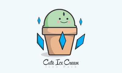 Cute Ice Cream Icon © GBW
