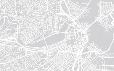 Vector city map of Boston, Massachusetts