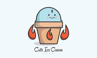 Cute Ice Cream Icon © GBW