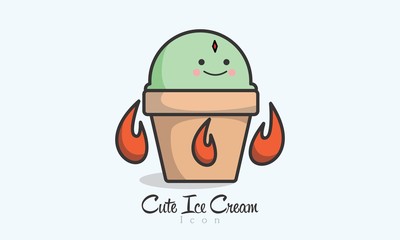 Cute Ice Cream Icon © GBW