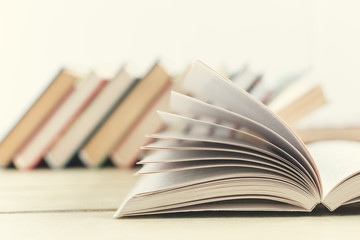 Composition with books on the table