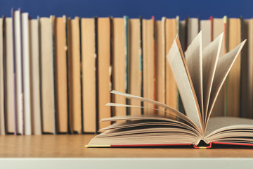 Composition with books on the table