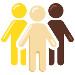 Vector Social Icon - Group of Multinational People