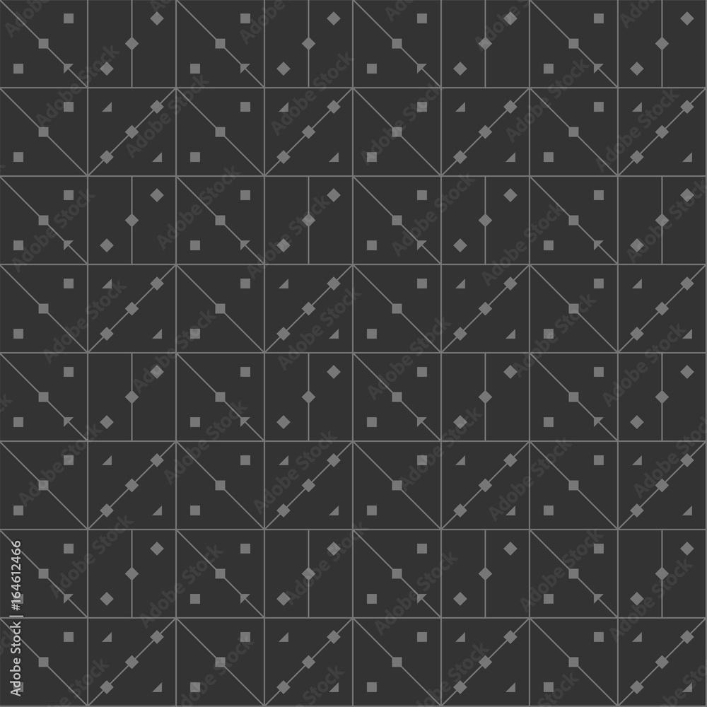 Poster seamless lines in form of angle squares dark background