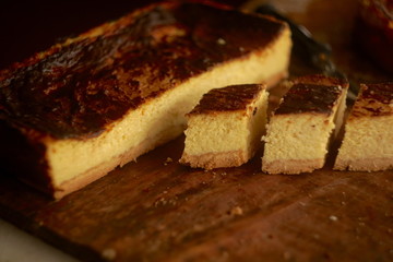 Cheesecake on the table