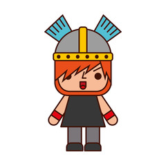 Avatar of a video game warrior vector illustration design