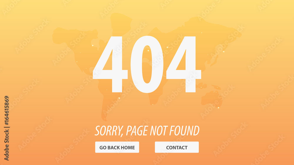 Fototapete 404 error. page not found. ui ux template for website. vector illustration.