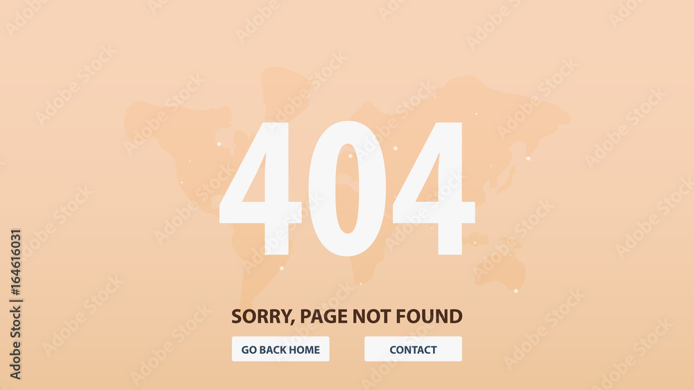 Fototapete 404 error. page not found. ui ux template for website. vector illustration.