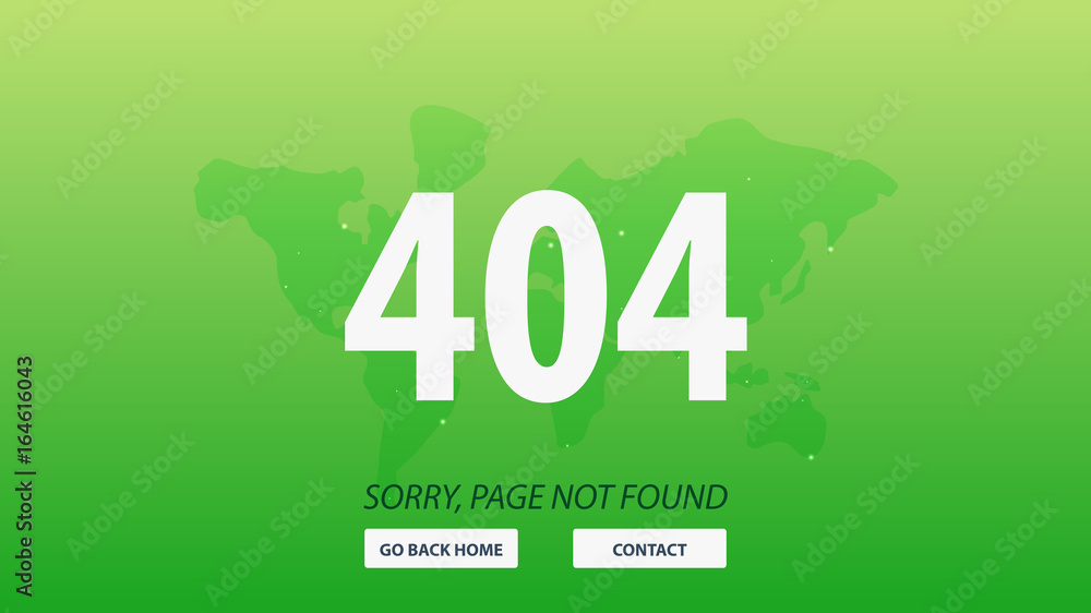 Fototapete 404 error. page not found. ui ux template for website. vector illustration.