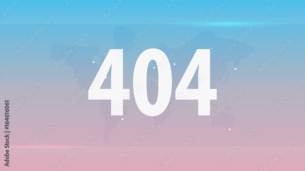 Fototapete 404 error. page not found. ui ux template for website. vector illustration.