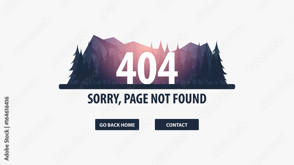 Fototapete 404 error. page not found. ui ux template for website. vector illustration.