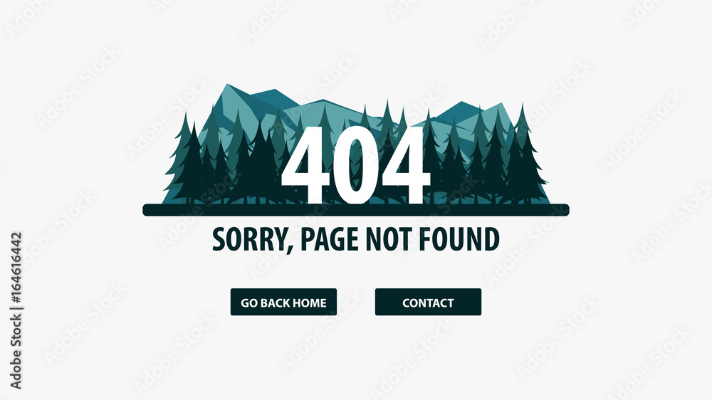 Fototapete 404 error. page not found. ui ux template for website. vector illustration.