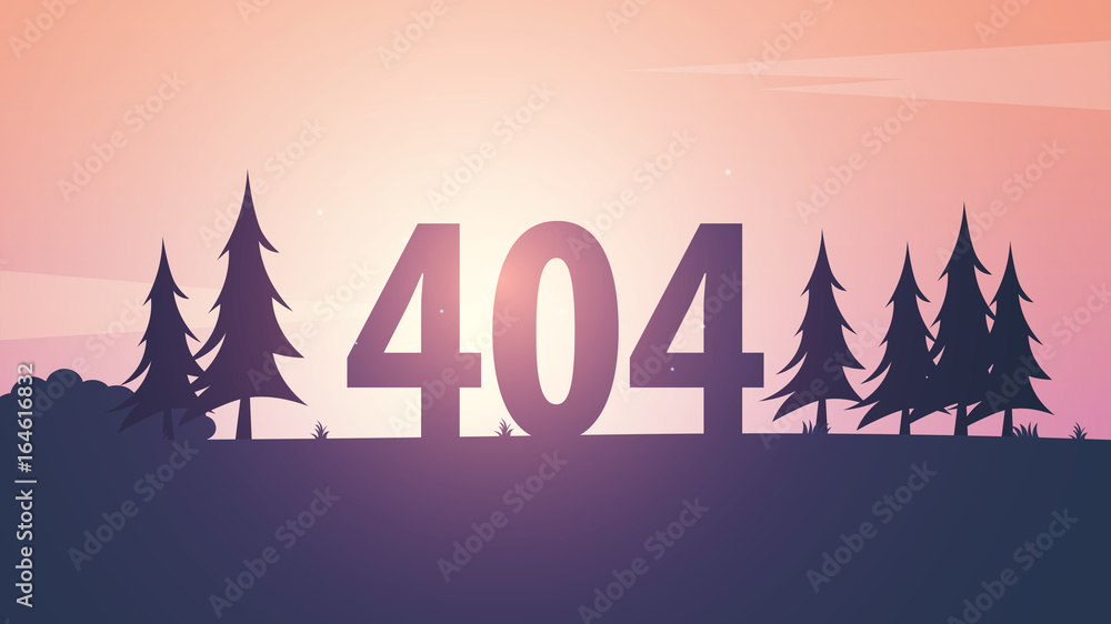 Fototapete 404 error. page not found. ui ux template for website. vector illustration.
