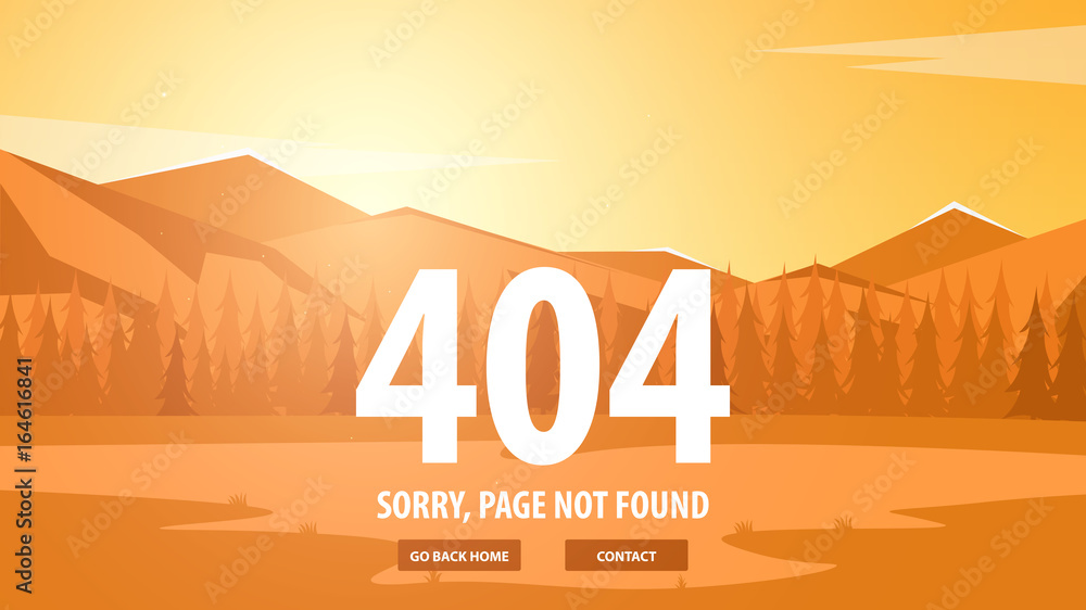 Fototapete 404 error. page not found. ui ux template for website. vector illustration.