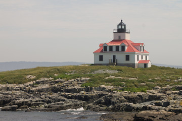 Fototapeta na wymiar Egg Rock Light Station in Frenchman Bay, Maine