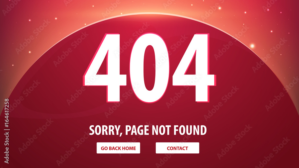 Fototapete 404 error with space on the background. page not found. ui ux template for website. vector illustrat