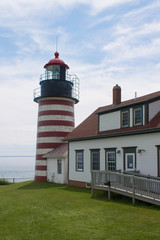 Fototapeta na wymiar View of West Quoddy Lighthouse, Maine