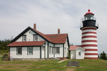 Striped West Quoddy Lighthouse, Maine