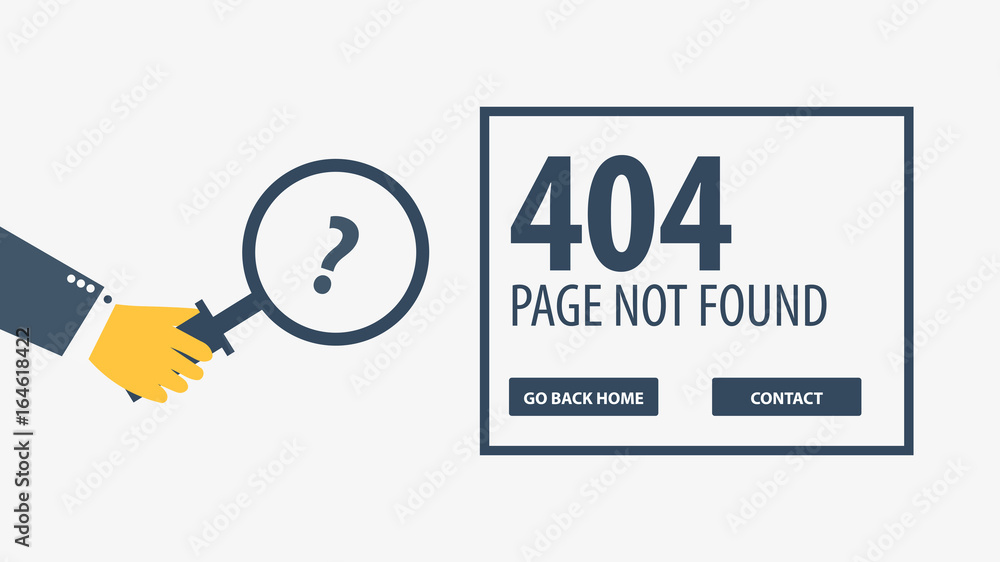 Fototapete 404 error. page not found. ui ux template for website. vector illustration.