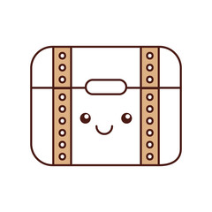 treasure chest game kawaii character vector illustration design