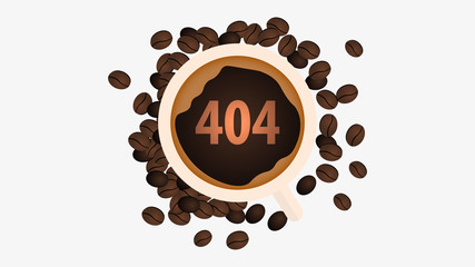404 Error. Page not found. UI UX template for website. Vector illustration.