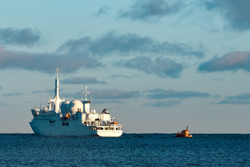 White military ship