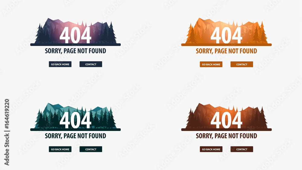 Fototapete 404 error. page not found. ui ux template for website. vector illustration.