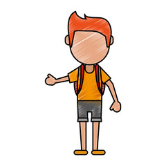 man tourist vector illustration
