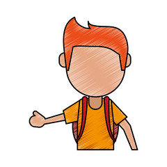 man tourist vector illustration