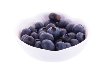 Many juicy and fresh blueberries isolated on white background. Blueberries close-up. Blueberry antioxidant