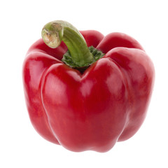 Red pepper shooted isolated on a white background