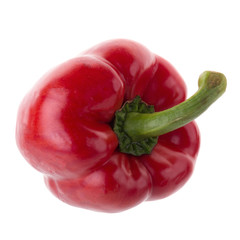 Red pepper shooted isolated on a white background