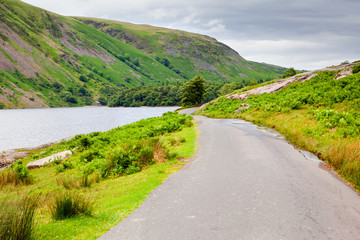 Fototapeta na wymiar Road views, Wast Water lake, Lake District National Park, Cumbria, England, selective focus