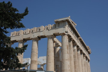 Parthenon temple in Acropolis Hill in Athens, Greece.