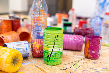 Pots de peintures artiste