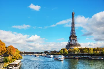 Fotobehang Eiffeltoren Cityscape of Paris with the Eiffel tower  © andreykr