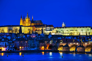 Old Prague cityscape overview