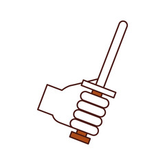 Fototapeta premium hand with sword weapon warrior game vector illustration design